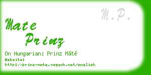 mate prinz business card